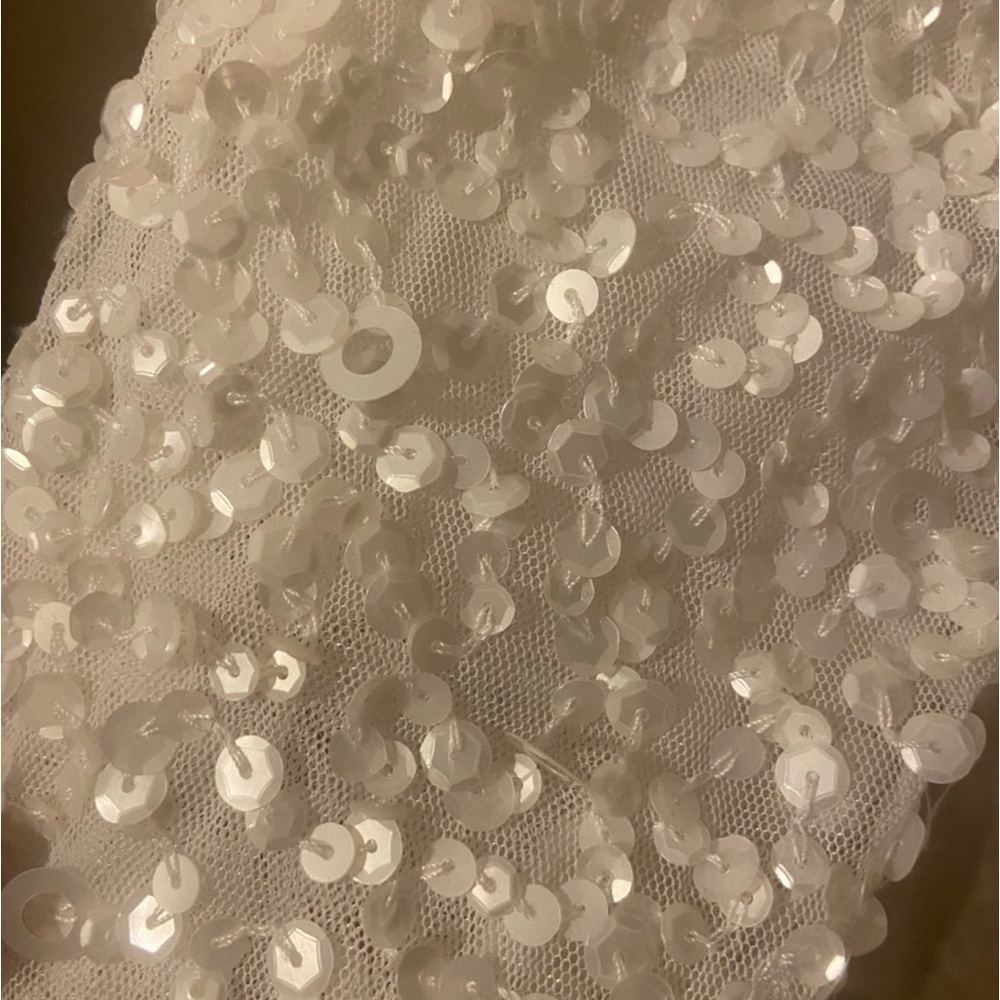 Adrianna Papell white Sequin cocktail dress size 22W - Picture 7 of 9